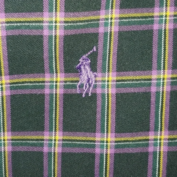 Polo by Ralph Lauren Men’s Blake 2-Ply Long Sleeve Button Up Check Shirt Black - Picture 3 of 8